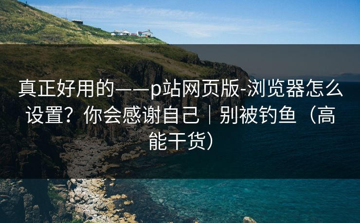 真正好用的——p站网页版-浏览器怎么设置？你会感谢自己｜别被钓鱼（高能干货）