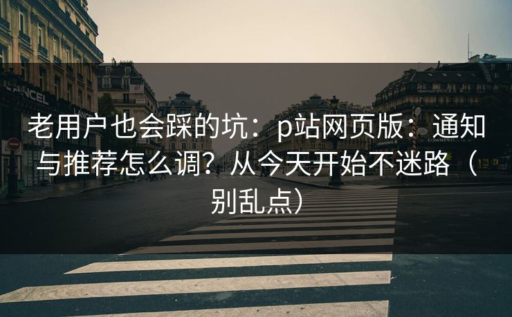 老用户也会踩的坑：p站网页版：通知与推荐怎么调？从今天开始不迷路（别乱点）