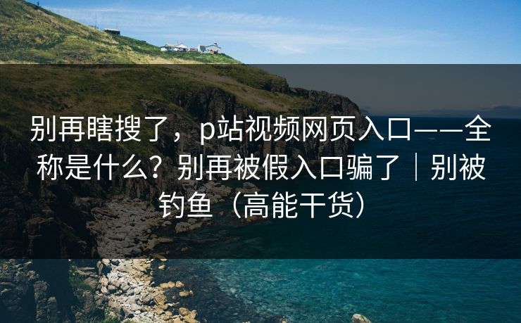 别再瞎搜了，p站视频网页入口——全称是什么？别再被假入口骗了｜别被钓鱼（高能干货）